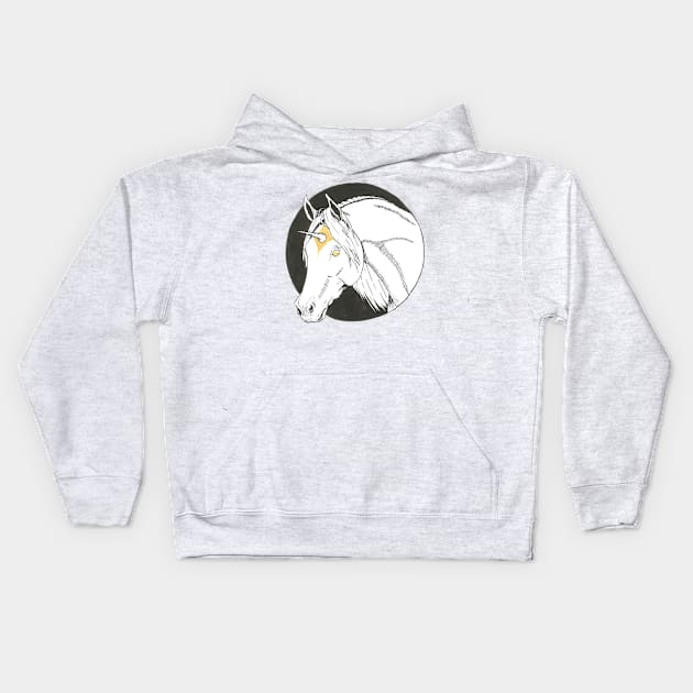 Ghostly Unicorn Kids Hoodie by Créa'RiBo